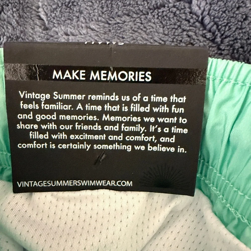 Vintage Summer Swim Trunks Size Small Pink Teal Tie Dye V90509N NEW Vacation